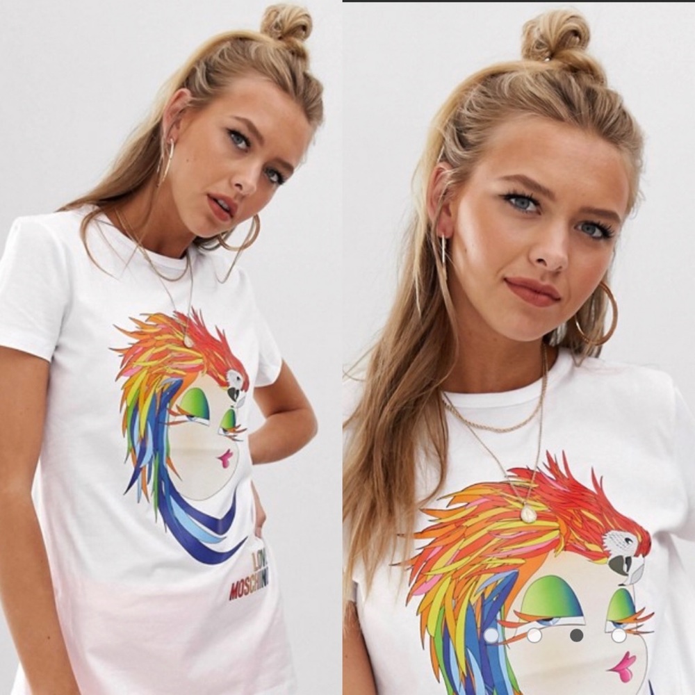 LOVE MOSCHINO | Parrot Hat T-shirt